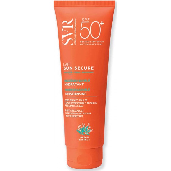 SVR Laboratoire Sun Secure Lait SPF50+ Λεπτόρευστο Βελούδινο Γαλάκτωμα για Πρόσωπο & Σώμα 250ml