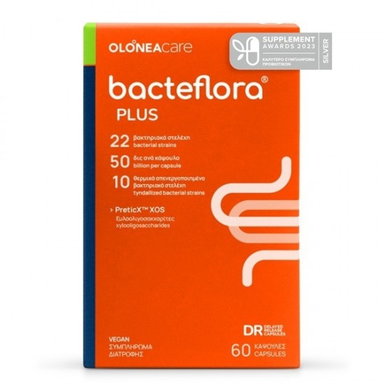 Olonea Bacteflora Plus με Προβιοτικά και Πρεβιοτικά 60 φυτικές κάψουλες