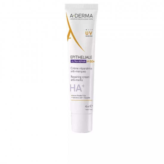 A-Derma Epitheliale Ultra Repair Κρέμα Προσώπου Ημέρας με SPF50 για Ενυδάτωση & Πανάδες με Υαλουρονικό Οξύ 40ml
