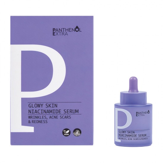Panthenol Extra Glowy Skin Ενυδατικό & Αντιγηραντικό Serum Προσώπου με Νιασιναμίδη & Υαλουρονικό Οξύ για Ακμή 30ml 