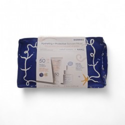 Korres Yoghurt Hydrating + Protective Suncare Ritual Σετ με Αντηλιακό Προσώπου, Serum & Νεσεσέρ SPF50 3τμχ