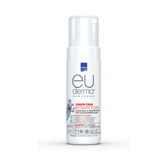 InterMed Παιδικό Αφρόλουτρο Babyderm Junior Cran Cleansing Foam σε Μορφή Αφρού 150ml