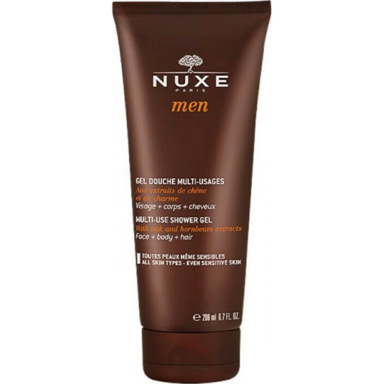 Nuxe Men Multi Use Shower Gel for Face, Body & Hair & All Skin Types 200ml Nuxe Men Multi Use Shower Gel for Face, Body & Hair & All Skin Types 200ml