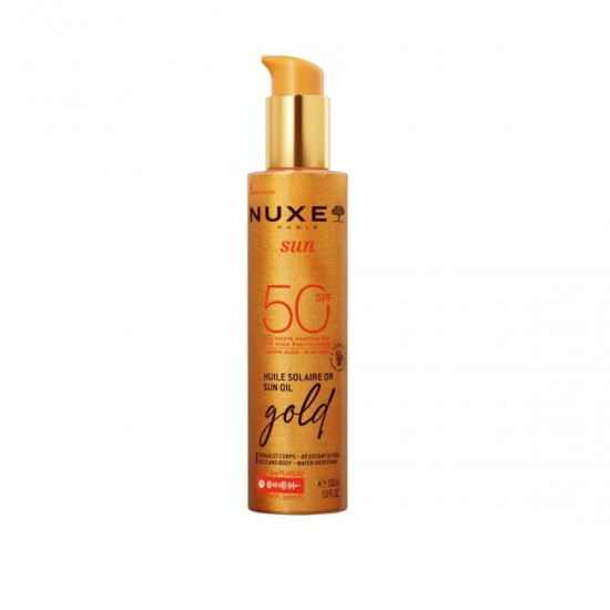 Nuxe Gold Αδιάβροχο Αντηλιακό Λάδι Προσώπου και Σώματος SPF50 150ml Nuxe Gold Αδιάβροχο Αντηλιακό Λάδι Προσώπου και Σώματος SPF50 150ml
