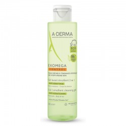 A-Derma Exomega Control Gel Lavant Emollient 2 σε 1 Ενυδατικό Τζελ Καθαρισμού για Ατοπικό Ξηρό Δέρμα για Σώμα & Μαλλιά 200ml
