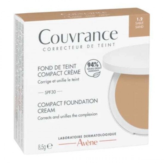 Avene Couvrance Compact Make Up SPF30 1.2 Sable 8.5gr Avene Couvrance Compact Make Up SPF30 1.2 Sable 8.5gr