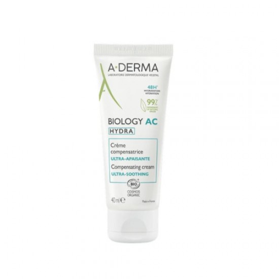 A-Derma Biology AC Hydra 48ωρη Κρέμα Προσώπου για Ατέλειες & Ακμή 40ml