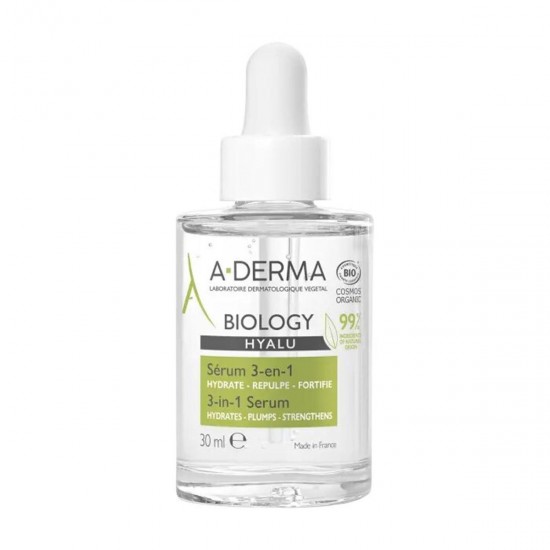 A-Derma Biology Hyalu Organic 3in1 Ενυδατικό Serum Προσώπου 30ml A-Derma Biology Hyalu Organic 3in1 Ενυδατικό Serum Προσώπου 30ml