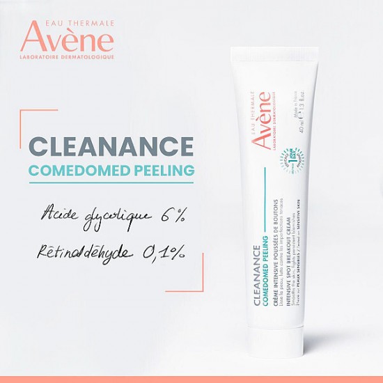 Avene Cleanance Comedomed Peeling Εντατική Κρέμα κατά των Ατελειών σε Έξαρση Κρέμα Προσώπου Νυκτός για Λιπαρές Επιδερμίδες κατά των Ατελειών & της Ακμής 40ml Avene Cleanance Comedomed Peeling Εντατική Κρέμα κατά των Ατελειών σε Έξαρση Κρέμα Προσώπου Νυκτός για Λιπαρές Επιδερμίδες κατά των Ατελειών & της Ακμής 40ml