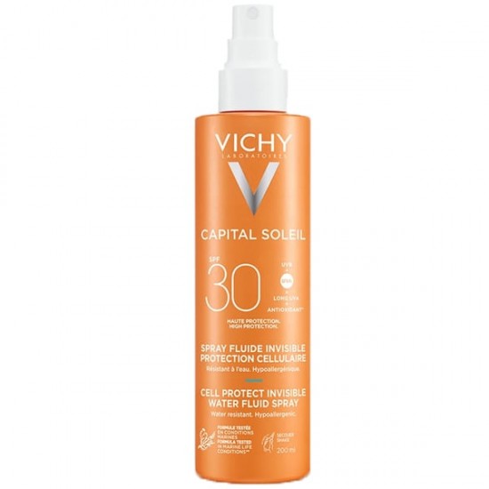 Vichy Capital Soleil Cell Protect Γαλάκτωμα spray SPF 30+ με λεπτόρρευστη υφή για πρόσωπο & σώμα Vichy Capital Soleil Cell Protect Γαλάκτωμα spray SPF 30+ με λεπτόρρευστη υφή για πρόσωπο & σώμα