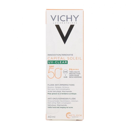 Vichy Capital Soleil UV-Clear Αντηλιακή Λοσιόν Προσώπου SPF50 40ml