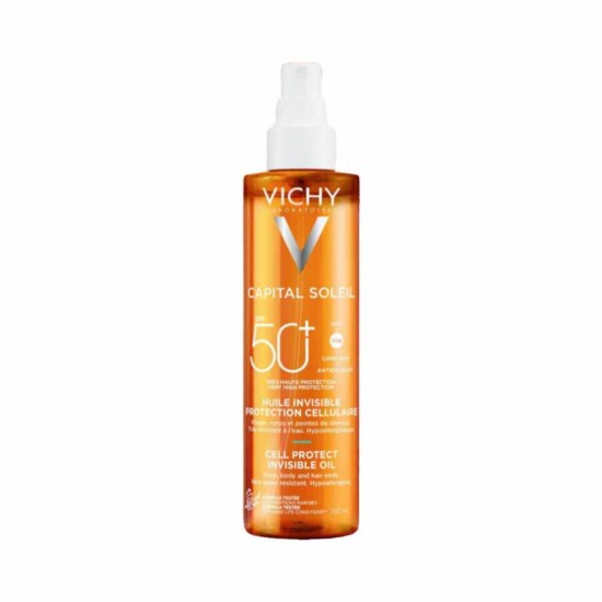 Vichy Capital Soleil Cell Protect Invisible Αδιάβροχο Αντηλιακό Λάδι Προσώπου και Σώματος SPF50 σε Spray 200ml Vichy Capital Soleil Cell Protect Invisible Αδιάβροχο Αντηλιακό Λάδι Προσώπου και Σώματος SPF50 σε Spray 200ml