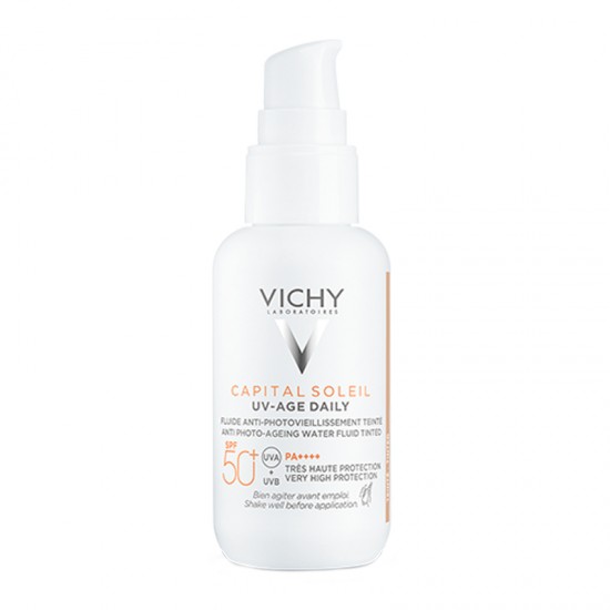 Vichy Capital Soleil UV-AGE Daily Pigment Αντηλιακή Λοσιόν Προσώπου SPF50+ με Χρώμα Medium 40ml