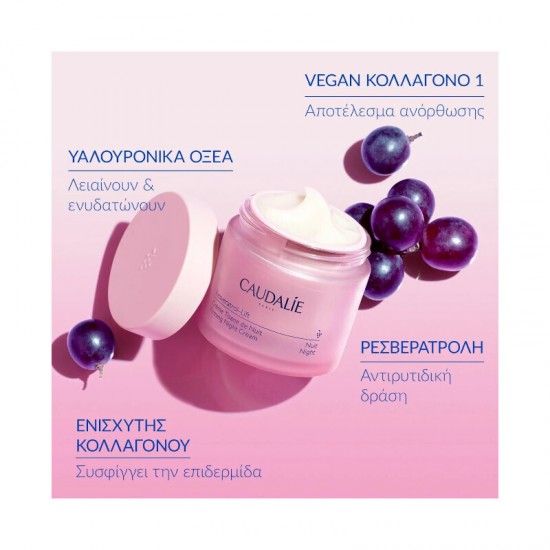 Caudalie Resveratrol-Lift Firming Κρέμα Προσώπου Νυκτός για Αντιγήρανση & Σύσφιξη 50ml Caudalie Resveratrol-Lift Firming Κρέμα Προσώπου Νυκτός για Αντιγήρανση & Σύσφιξη 50ml
