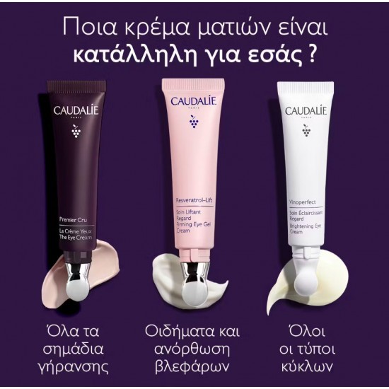 Caudalie Premier Cru Αντιγηραντική Κρέμα Ματιών με Υαλουρονικό Οξύ 15ml