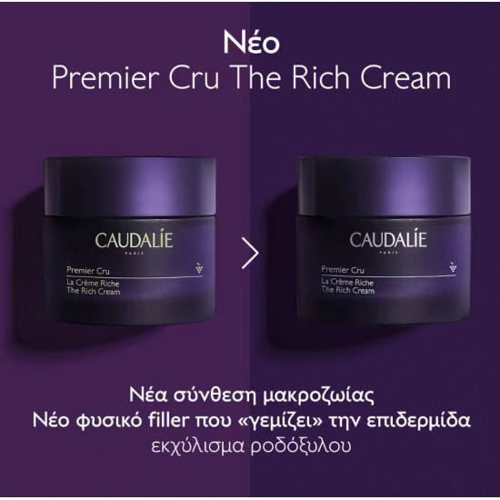 Caudalie Premier Cru La Creme Refill Rich Κρέμα Προσώπου για Ενυδάτωση, Αντιγήρανση & Σύσφιξη με Υαλουρονικό Οξύ & Ceramides 50ml Caudalie Premier Cru La Creme Refill Rich Κρέμα Προσώπου για Ενυδάτωση, Αντιγήρανση & Σύσφιξη με Υαλουρονικό Οξύ & Ceramides 50ml