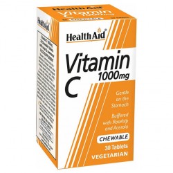 HEALTH AID - Vitamin C 1gr Μασώμενη 30 Tabs