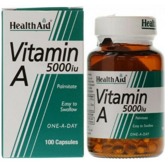 Health Aid Vitamin A 5000iu 100 κάψουλες