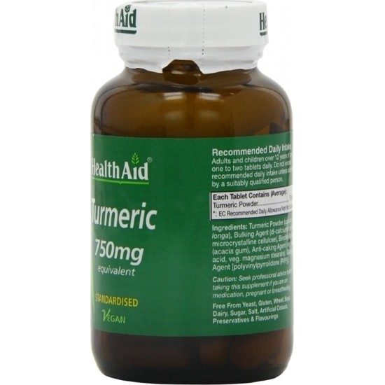 Health Aid Turmeric 750mg 60 ταμπλέτες