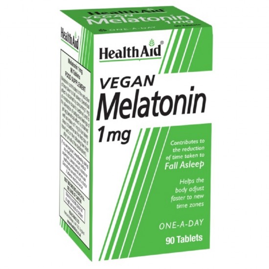 Health Aid Vegan Melatonin 1mg Συμπλήρωμα για τον Ύπνο 90 ταμπλέτες