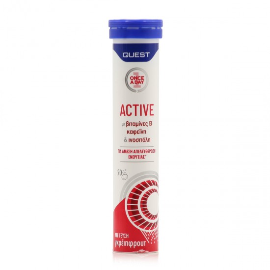 Quest Once A Day Active 20 αναβράζοντα δισκία Grapefruit Quest Once A Day Active 20 αναβράζοντα δισκία Grapefruit