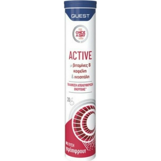 Quest Once A Day Active 20 αναβράζοντα δισκία Grapefruit Quest Once A Day Active 20 αναβράζοντα δισκία Grapefruit
