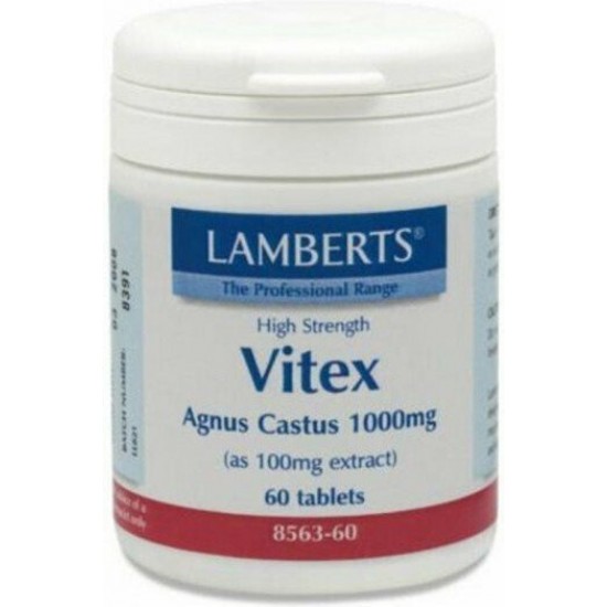 Lamberts High Strength Vitex Agnus Castus 1000mg Συμπλήρωμα για την Εμμηνόπαυση 60 ταμπλέτες Lamberts High Strength Vitex Agnus Castus 1000mg Συμπλήρωμα για την Εμμηνόπαυση 60 ταμπλέτες