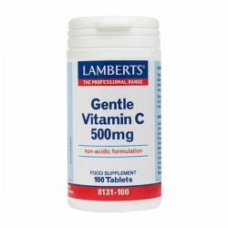 Lamberts Gentle Vitamin C Βιταμίνη για Ενέργεια & Ανοσοποιητικό 500mg 100 ταμπλέτες