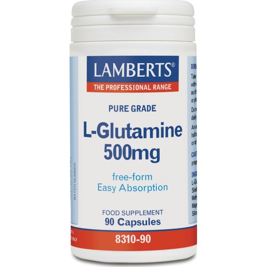 Lamberts L-Glutamine 500mg 90 κάψουλες
