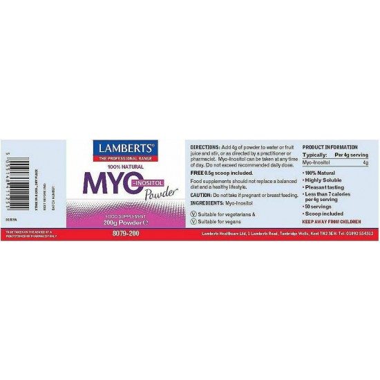 Lamberts Myo Inositol Powder 200gr