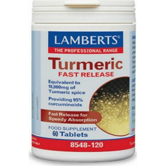Lamberts Turmeric Fast Release 200mg 60 ταμπλέτες Lamberts Turmeric Fast Release 200mg 60 ταμπλέτες
