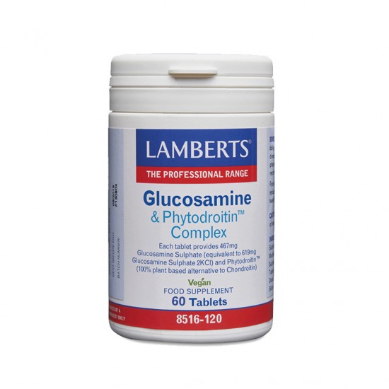 Lamberts Glucosamine & Phytodroitin Complex Συμπλήρωμα για την Υγεία των Αρθρώσεων 60 ταμπλέτες