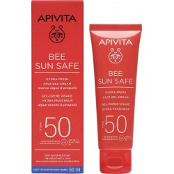 Apivita Bee Sun Safe Hydra Αδιάβροχο Αντηλιακό Gel Προσώπου SPF50 50ml