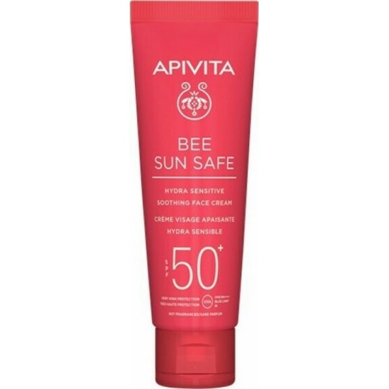 Apivita Bee Sun Safe Hydra Sensitive Αδιάβροχη Αντηλιακή Κρέμα Προσώπου SPF50 50ml