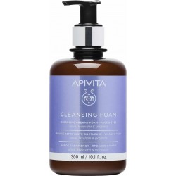 APIVITA - CLEANSING Κρεμώδης Αφρός Καθαρισμού για Πρόσωπο & Μάτια με λεβάντα & ελιά 300ml