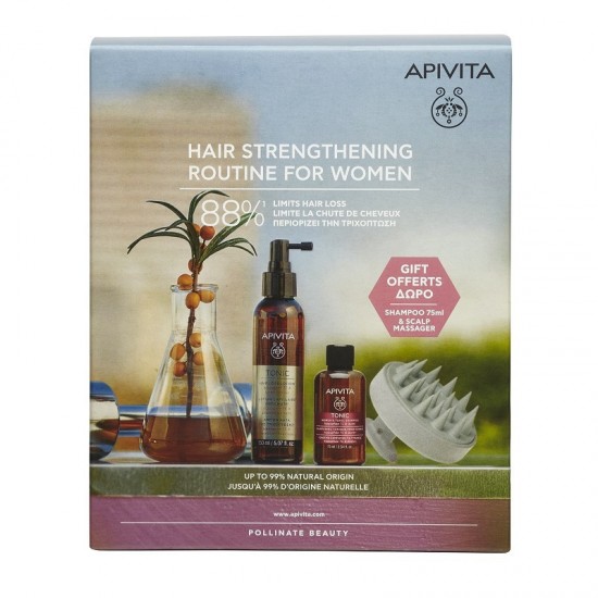 Apivita Hair Strengthening Routine Σετ Περιποίησης Μαλλιών κατά της Τριχόπτωσης με Σαμπουάν και Λοσιόν Apivita Hair Strengthening Routine Σετ Περιποίησης Μαλλιών κατά της Τριχόπτωσης με Σαμπουάν και Λοσιόν