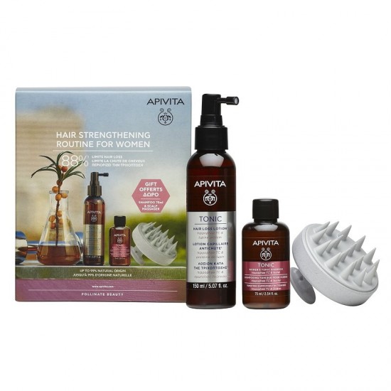 Apivita Hair Strengthening Routine Σετ Περιποίησης Μαλλιών κατά της Τριχόπτωσης με Σαμπουάν και Λοσιόν Apivita Hair Strengthening Routine Σετ Περιποίησης Μαλλιών κατά της Τριχόπτωσης με Σαμπουάν και Λοσιόν