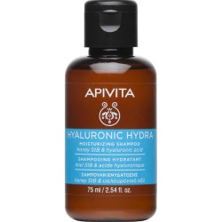 APIVITA - Holistic Hair Care MINI Moisturizing Σαμπουάν για όλους τους τύπους μαλλιών με Υαλουρονικό Οξύ & Αλόη 75ml