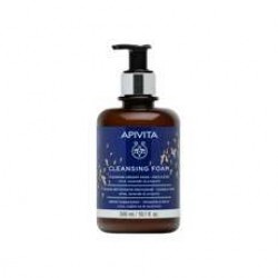 Apivita Cleansing Foam Face & Eyes Κρεμώδης Αφρός Καθαρισμού για Πρόσωπο & Μάτια με Πρόπολη & Λεβάντα, 300ml