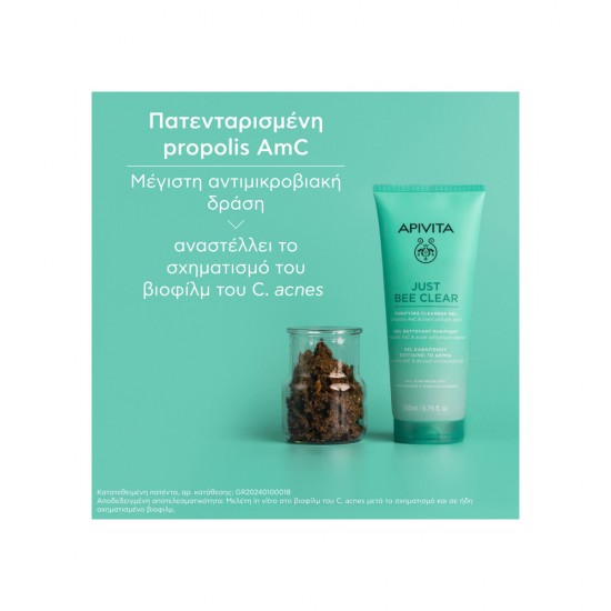 Apivita Gel Καθαρισμού Just Bee Clear για Λιπαρές Επιδερμίδες 200ml Apivita Gel Καθαρισμού Just Bee Clear για Λιπαρές Επιδερμίδες 200ml