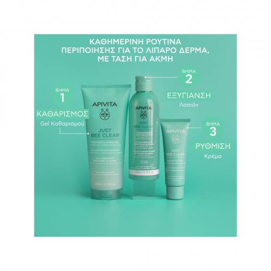 Apivita Gel Καθαρισμού Just Bee Clear για Λιπαρές Επιδερμίδες 200ml Apivita Gel Καθαρισμού Just Bee Clear για Λιπαρές Επιδερμίδες 200ml