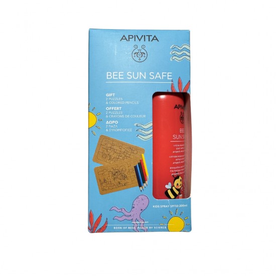 Apivita Bee Sun Safe Αδιάβροχο Βρεφικό Αντηλιακό Spray SPF50 200ml & Δώρο 2 Παζλ & Ξυλομπογιές Apivita Bee Sun Safe Αδιάβροχο Βρεφικό Αντηλιακό Spray SPF50 200ml & Δώρο 2 Παζλ & Ξυλομπογιές