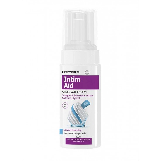 Frezyderm Intim Aid Vinegar Foam Ειδικός Αφρός Καθαρισμού Ευαίσθητης Περιοχής Περίοδος Αυξημένης Φροντίδας 100ml Frezyderm Intim Aid Vinegar Foam Ειδικός Αφρός Καθαρισμού Ευαίσθητης Περιοχής Περίοδος Αυξημένης Φροντίδας 100ml