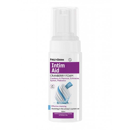 Frezyderm Intim Aid Cranberry Foam Ph5.0 Αφρός Καθαρισμού Ευαίσθητης Περιοχής Διαταραχές Ουροποιητικού 100ml