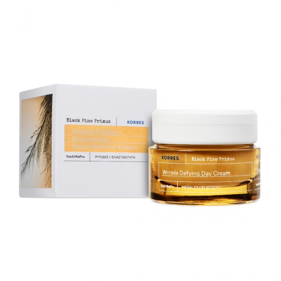 Korres Black Pine Primus Αντιγηραντική Κρέμα Λαιμού Ημέρας με Υαλουρονικό Οξύ & Ρετινόλη 40ml