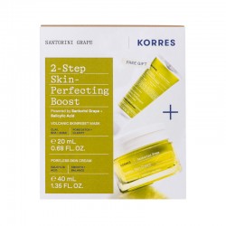 Korres Promo Santorini Grape Poreless Skin Cream 40ml & Volcanic Skinreset Mask 20ml Box 2024