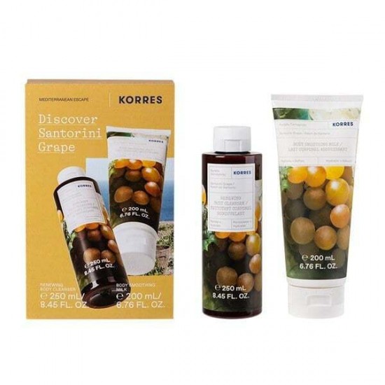 Korres Discover Santorini Grape Σετ Περιποίησης για Καθαρισμό Σώματος & Ενυδάτωση με Καθαριστικό Σώματος , Αφρόλουτρο & Κρέμα Σώματος Korres Discover Santorini Grape Σετ Περιποίησης για Καθαρισμό Σώματος & Ενυδάτωση με Καθαριστικό Σώματος , Αφρόλουτρο & Κρέμα Σώματος