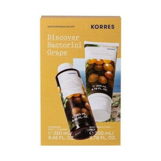 Korres Discover Santorini Grape Σετ Περιποίησης για Καθαρισμό Σώματος & Ενυδάτωση με Καθαριστικό Σώματος , Αφρόλουτρο & Κρέμα Σώματος Korres Discover Santorini Grape Σετ Περιποίησης για Καθαρισμό Σώματος & Ενυδάτωση με Καθαριστικό Σώματος , Αφρόλουτρο & Κρέμα Σώματος