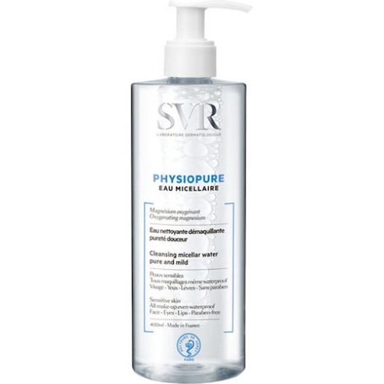 SVR Laboratoire Dermatologique Physiopure Micellar Water Αφαίρεσης Μακιγιάζ Προσώπου 400ml