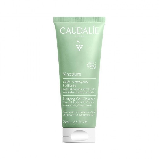 Caudalie Vinopure Gel Καθαρισμού Προσώπου για Ακνεϊκές Επιδερμίδες 75ml